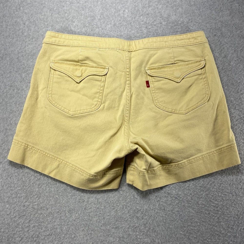 Levi's 545 Shorts Womens Size 10 Beige Flap Pockets Denim Jean Stretch Preppy - Picture 7 of 11